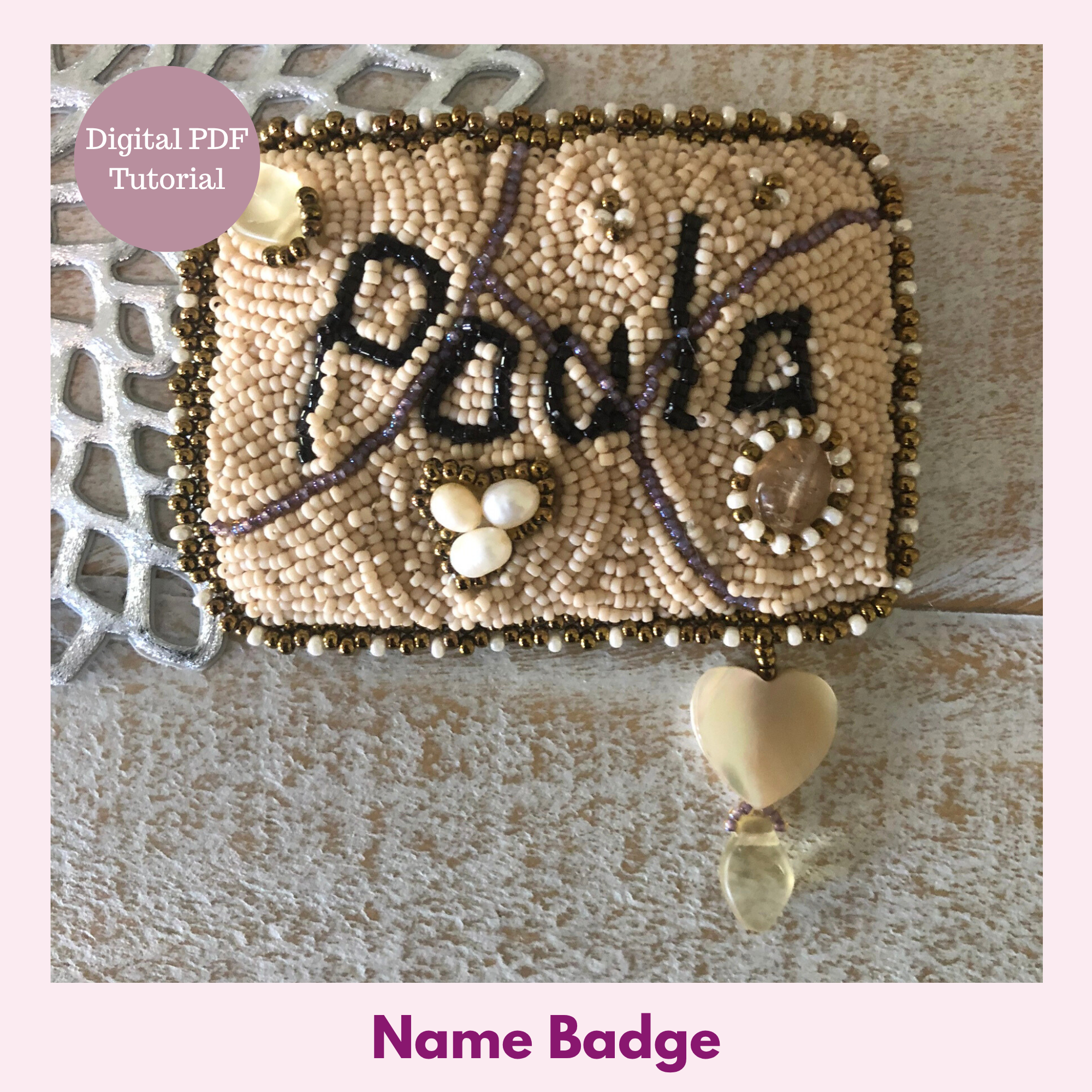 Beaded Name Badge