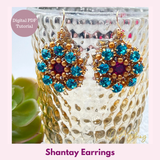 Shantay Earrings — Statement Beading PDF Tutorial | Rhinestone & Pearl