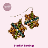Starfish Earrings — Beaded Earring PDF Tutorial | Kalos Beads