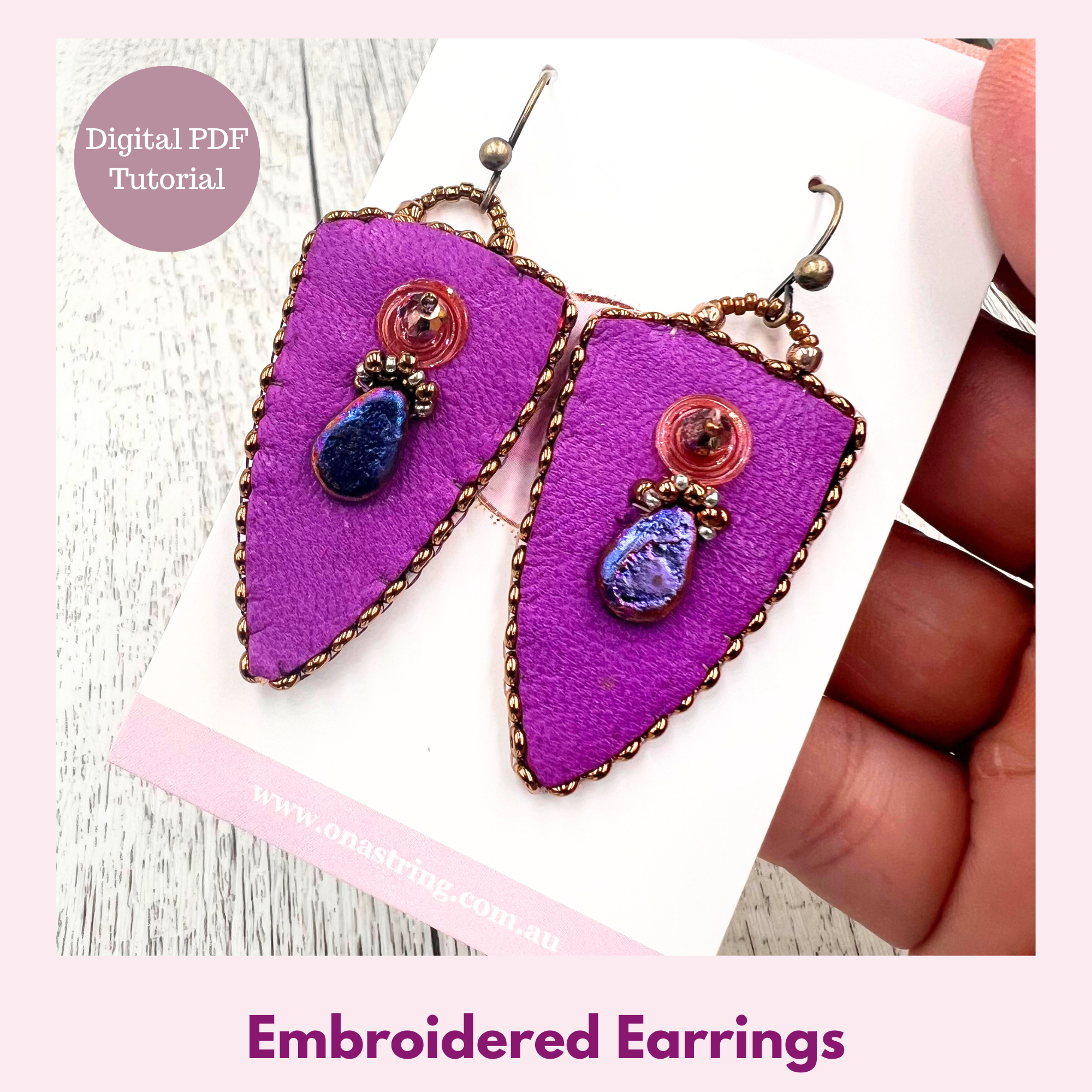 Embroidered Earrings