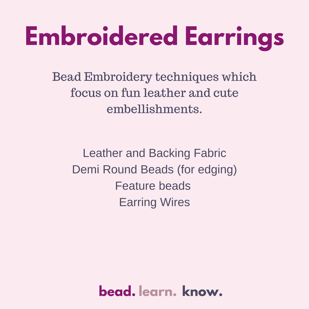 Embroidered Earrings
