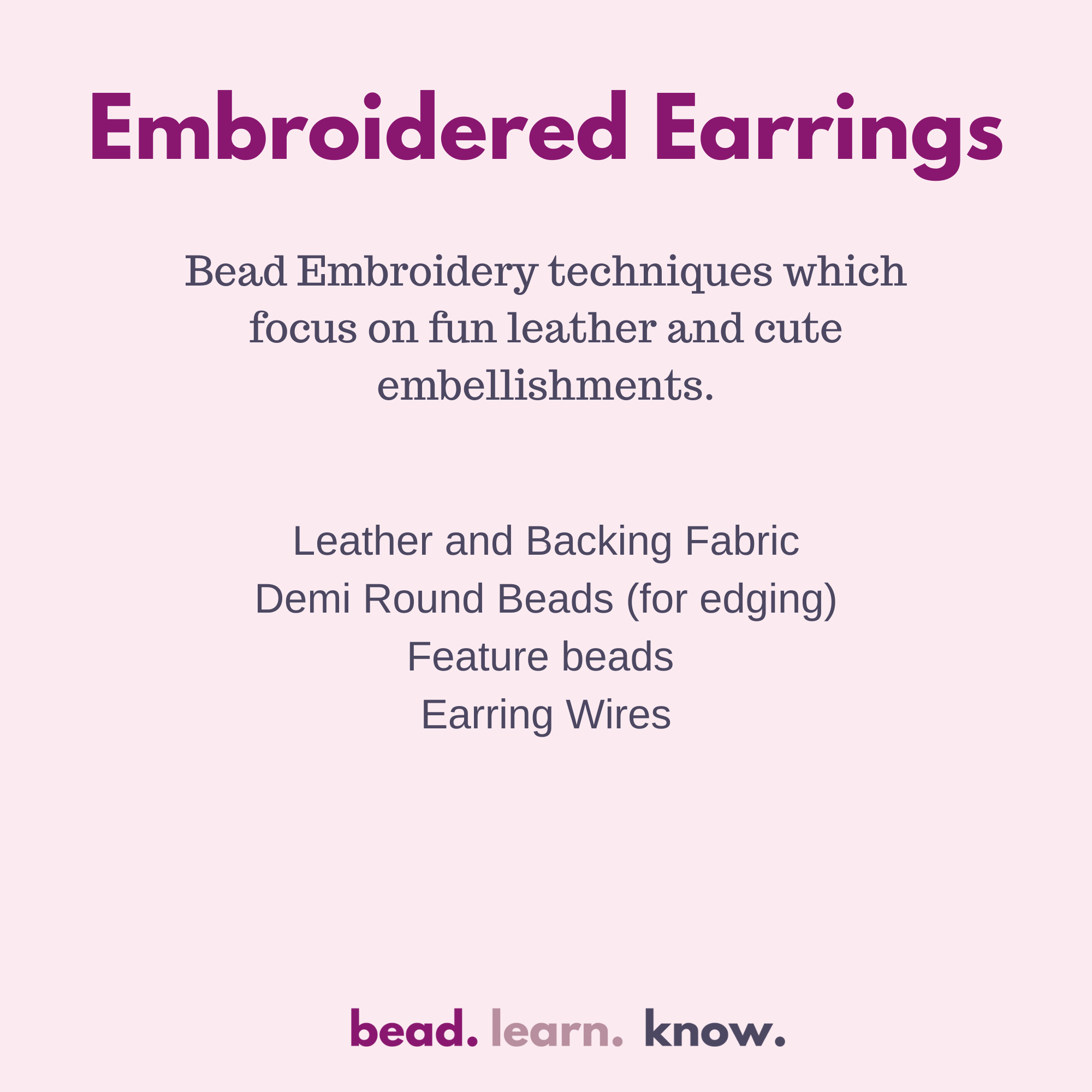 Embroidered Earrings