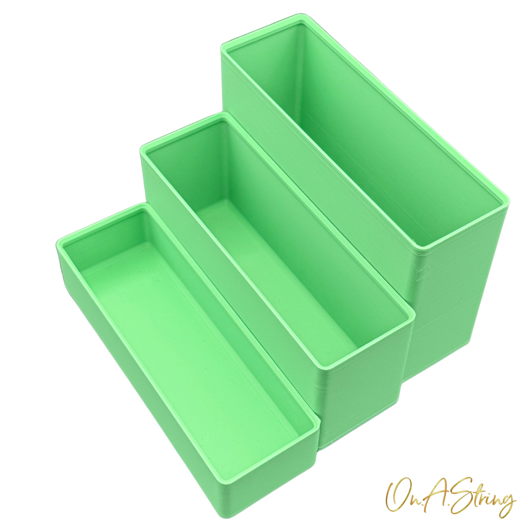 Stackables | Trio — Three-Compartment Bead Storage | 3D Printed Organiser