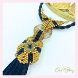 Cosmic Tassel Pendant — Beading PDF Tutorial | Warped Square & Pentagon