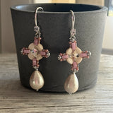 Pinch Windows Earrings - Beading PDF Tutorial | Rivoli Setting and Drop