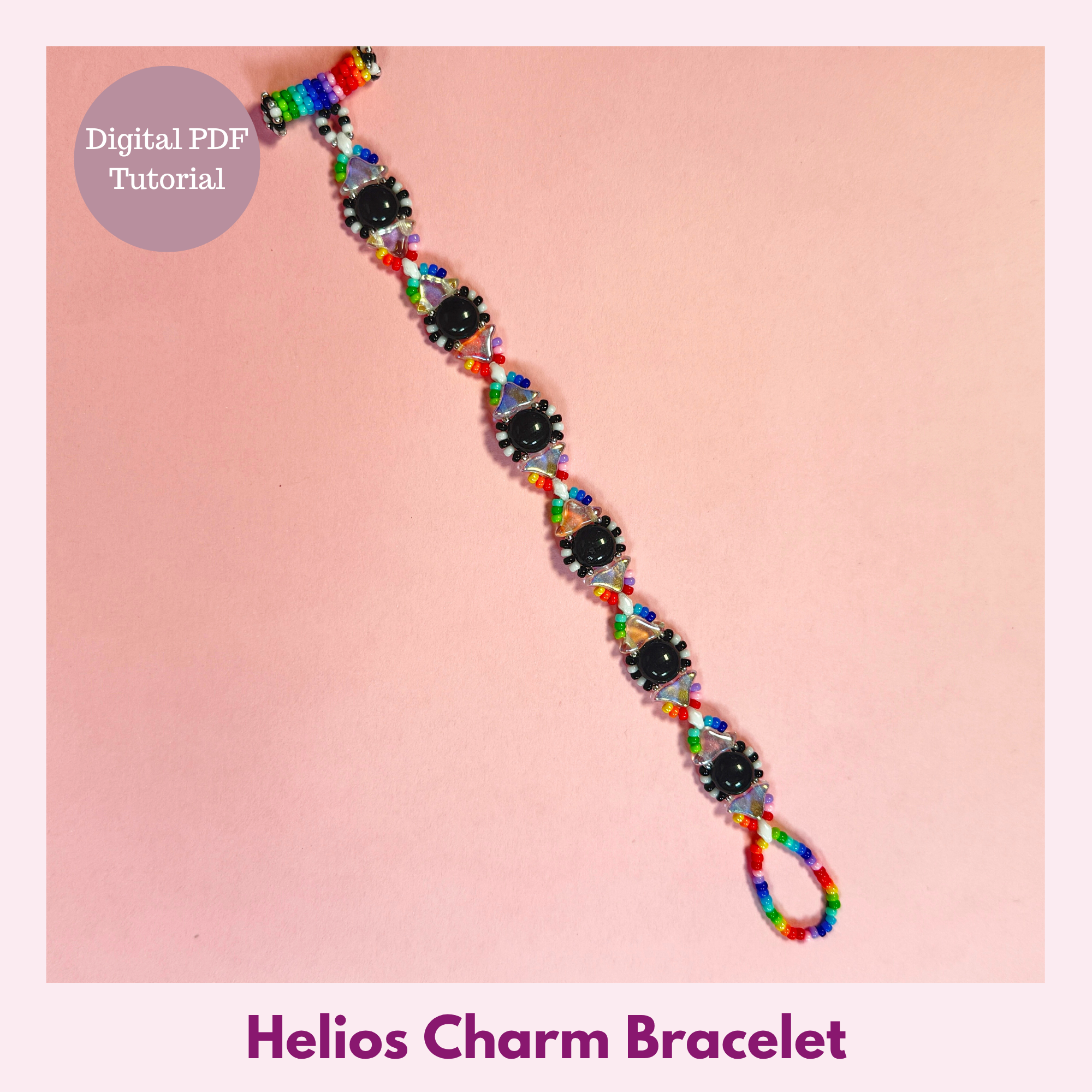 Helios Charm Bracelet — Beading PDF Tutorial | Candy & Helios Beads