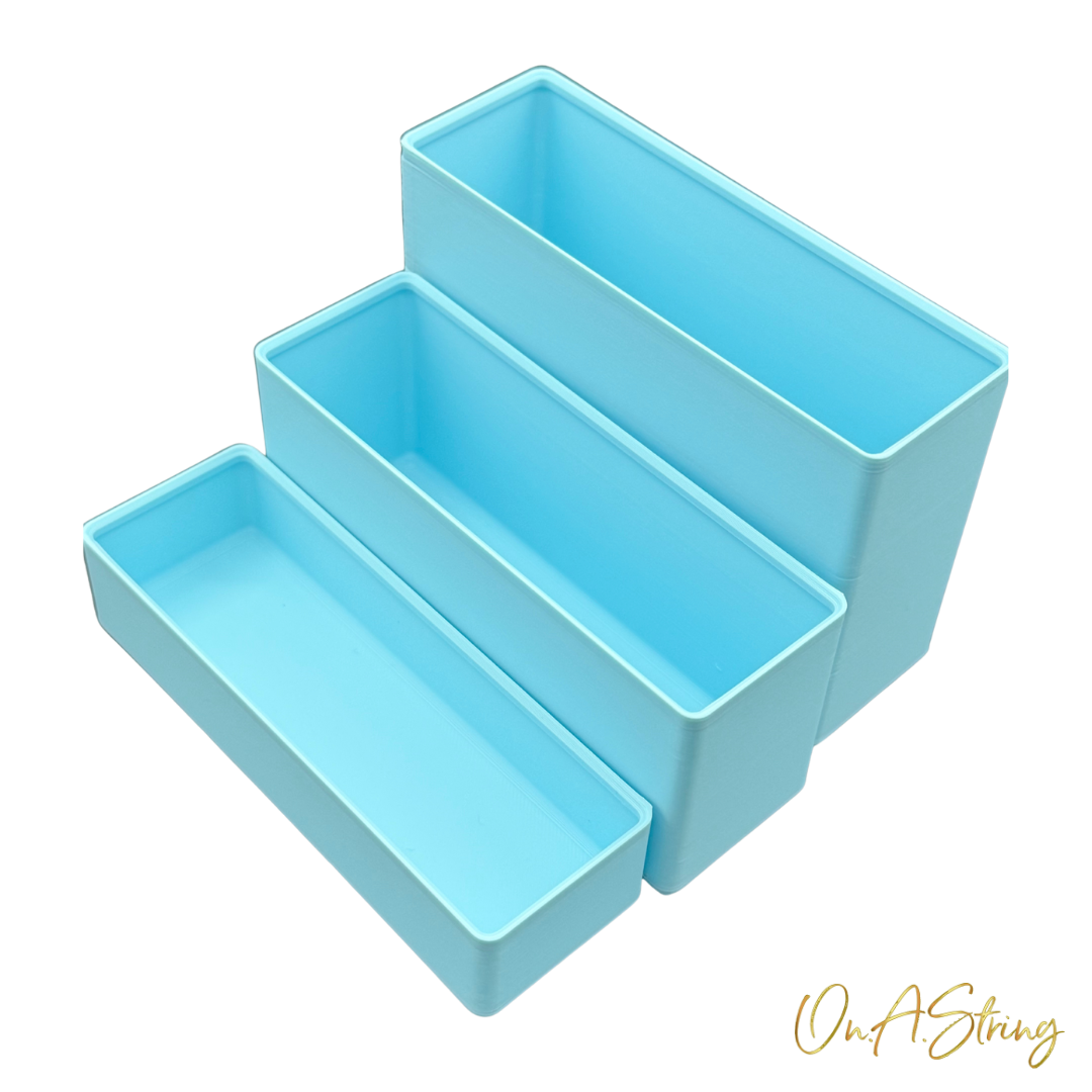 Stackables | Trio — Three-Compartment Bead Storage | 3D Printed Organiser