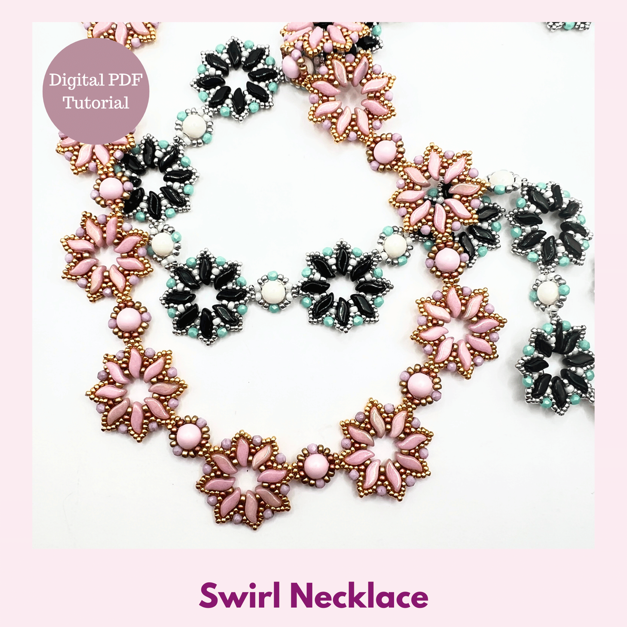 Swirl Necklace — Beading PDF Tutorial | StormDuo Beads & Pearls
