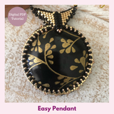 Easy Pendant — Peyote Bezel PDF Tutorial | Cabochon Pendant