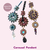 Carousel Pendant — Beading PDF Tutorial | Rulla Beads & Silk Ribbon