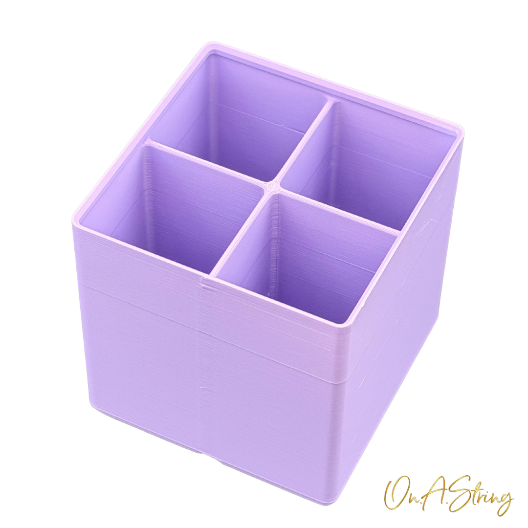 Stackables | Quad Box — Four-Compartment Bead Storage | 3D Printed Organiser
