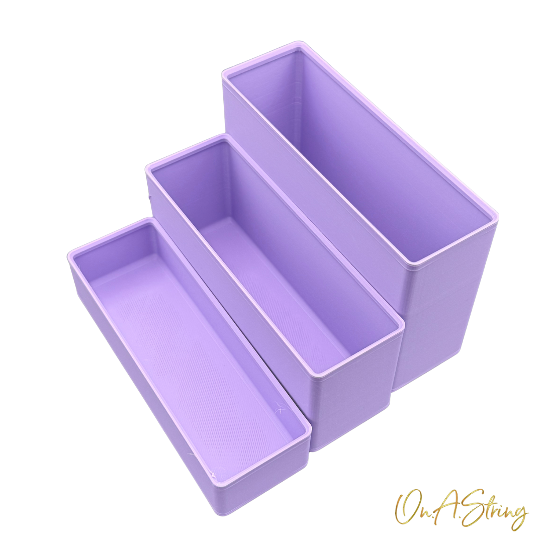 Stackables | Trio — Three-Compartment Bead Storage | 3D Printed Organiser