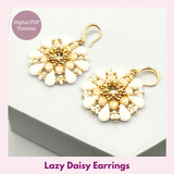Lazy Daisy Earrings — Beaded Earring PDF Tutorial | Kalos & Amos Beads