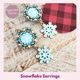 Snowflake Earrings — Festive Beading PDF Tutorial | Crystal & Charm