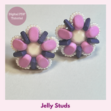 Jelly Studs — Beaded Stud Earring PDF Tutorial | Lipsi & Piros Beads