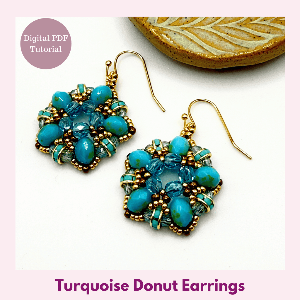 Turquoise Donut Earrings