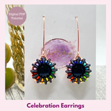 Celebration Earrings — Beaded Earring PDF Tutorial | Piros Beads