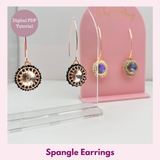 Spangle Earrings — Beaded Earring PDF Tutorial | 16mm Rivoli & Demi Rounds