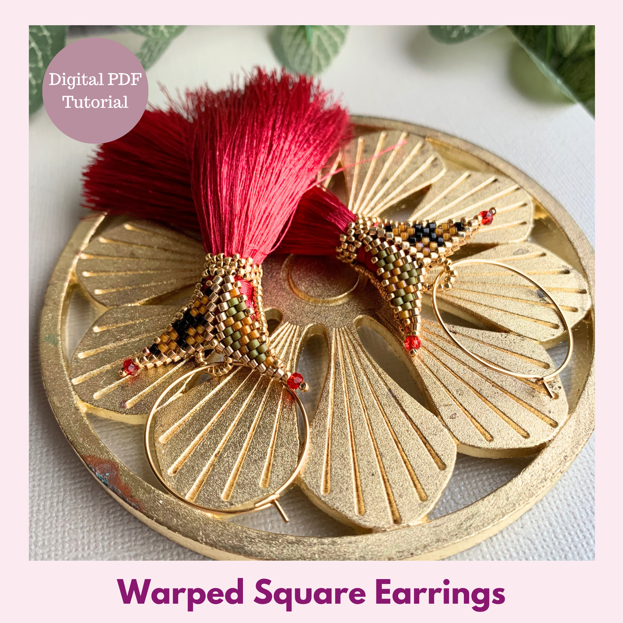Warped Square Earrings