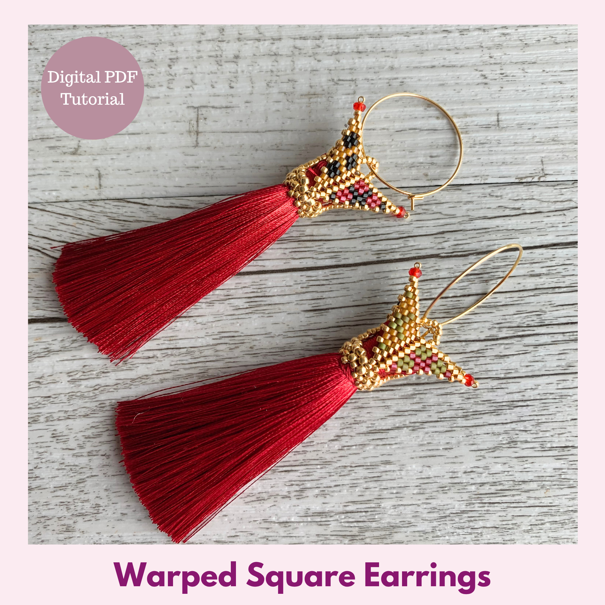 Warped Square Earrings