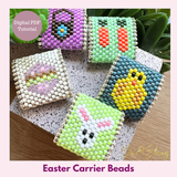 Easter Beads — Beading PDF Tutorial | Odd Count Peyote & Carrier Beads