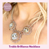 Treble Brilliance Necklace — Beading PDF Tutorial | Crystal Bezel & Beaded Rope