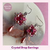 Crystal Drop Earrings — Beaded Earring PDF Tutorial | Rivoli & Pearl