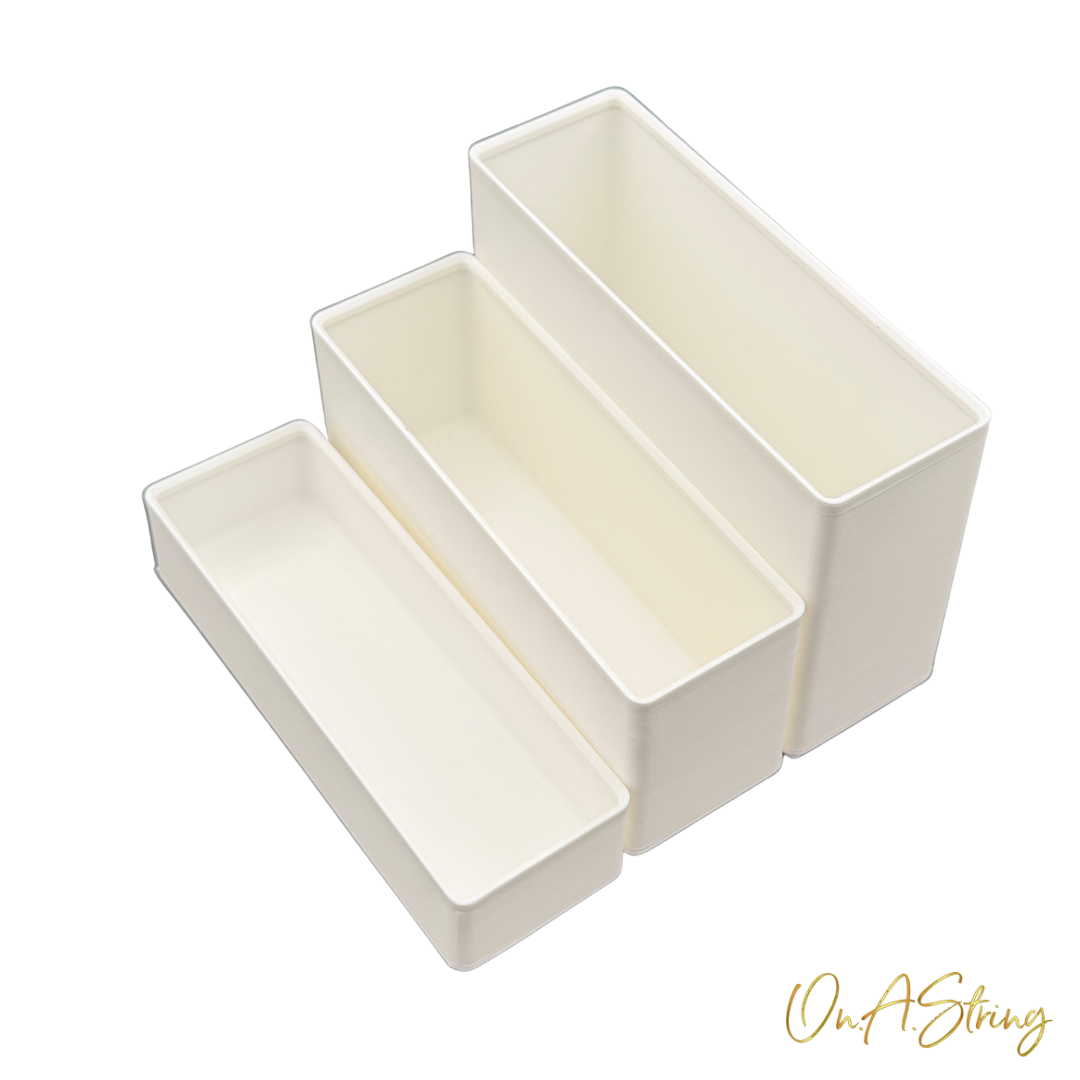 Stackables | Trio — Three-Compartment Bead Storage | 3D Printed Organiser