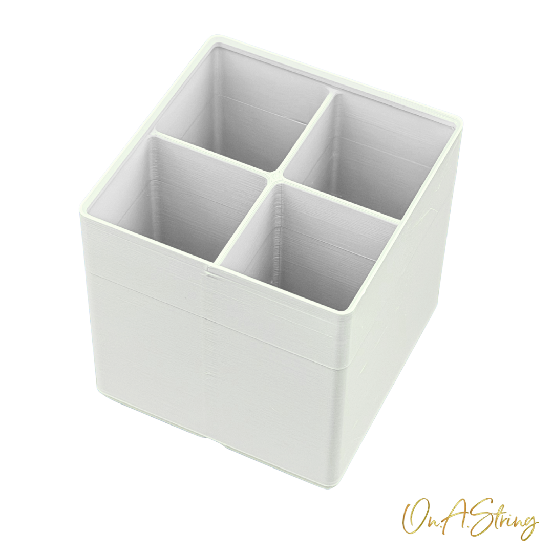 Stackables | Quad Box — Four-Compartment Bead Storage | 3D Printed Organiser