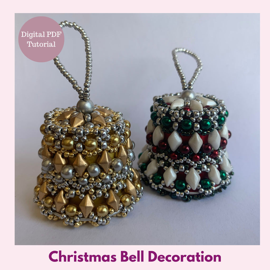 Beaded Christmas Bell Decoration