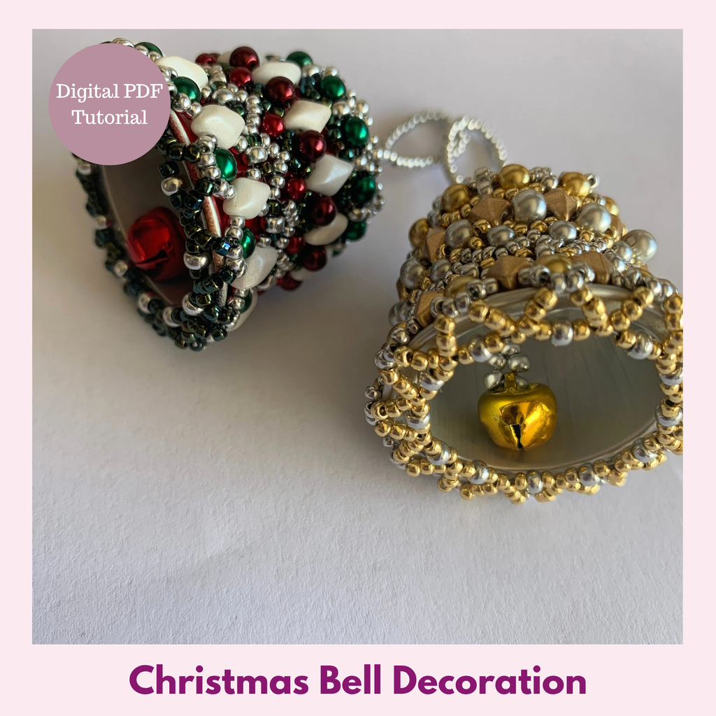 Beaded Christmas Bell Decoration