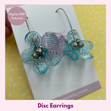 Disc Earrings — Beaded Earring PDF Tutorial | Glass Flowers & Disc Beads