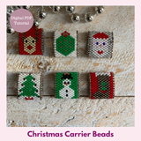 Christmas Beads — Festive Beading PDF Tutorial | Peyote Stitch & Carrier Beads