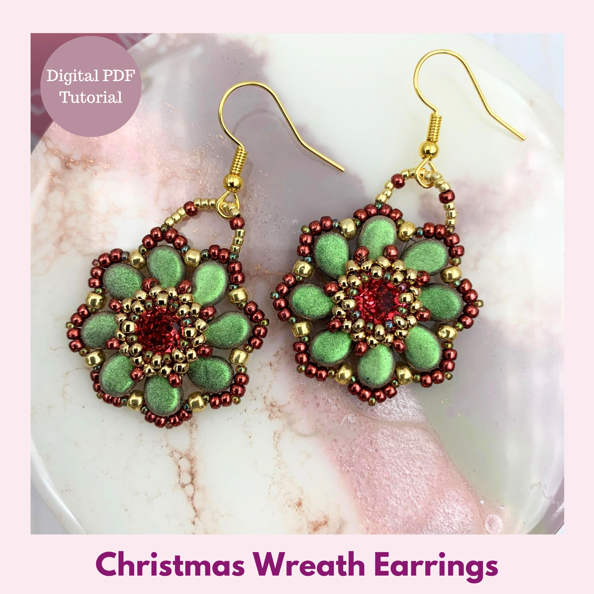 Christmas Wreath Earrings