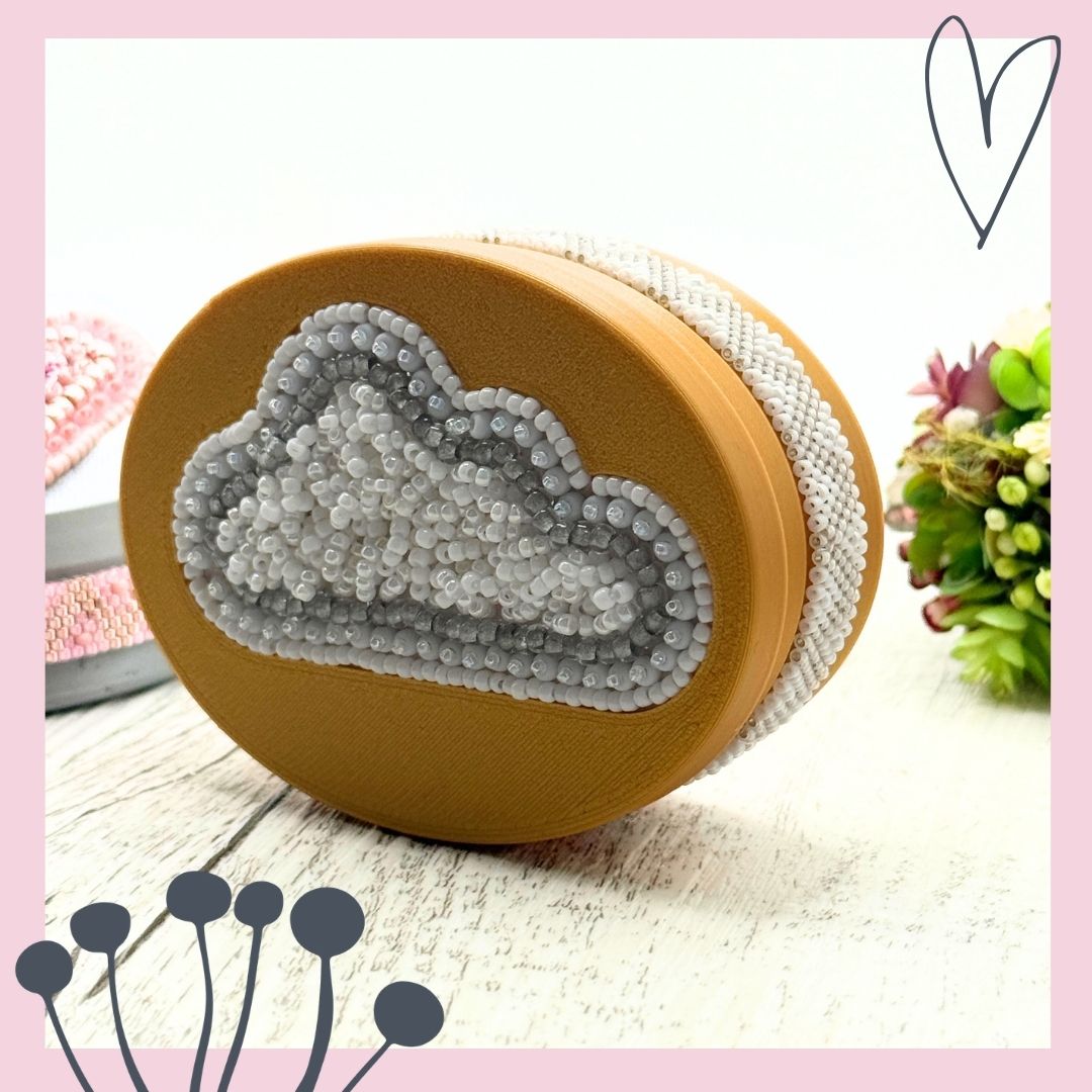 Single Keepsake Box — Monthly Beaded Box | 3D Printed