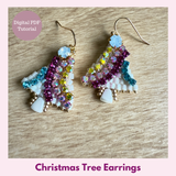 Christmas Tree Earrings — Festive Beading PDF Tutorial | Brick Stitch