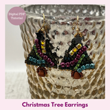 Christmas Tree Earrings — Festive Beading PDF Tutorial | Brick Stitch