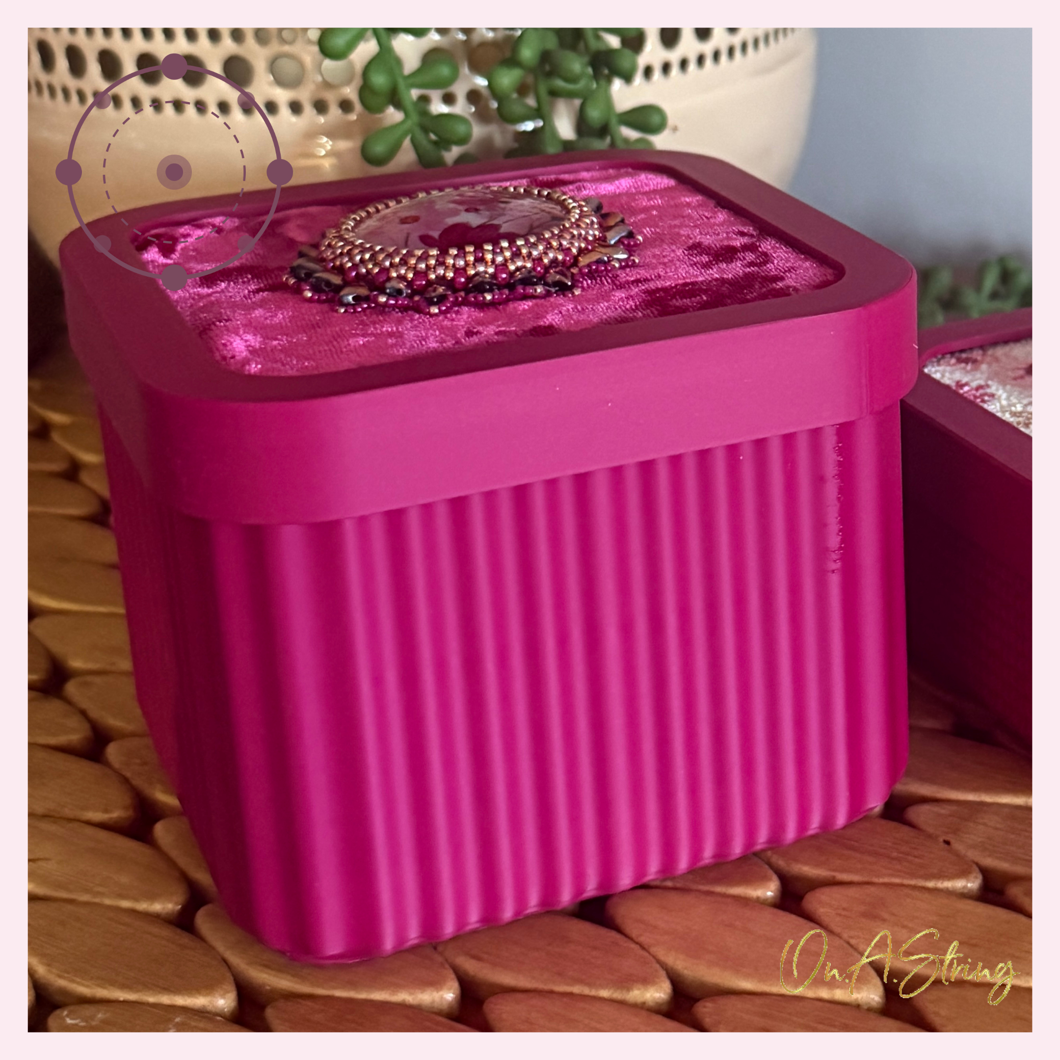 The Square Moments Box — Bead-Your-Own Lid | 3D Printed Trinket & Catchall Box