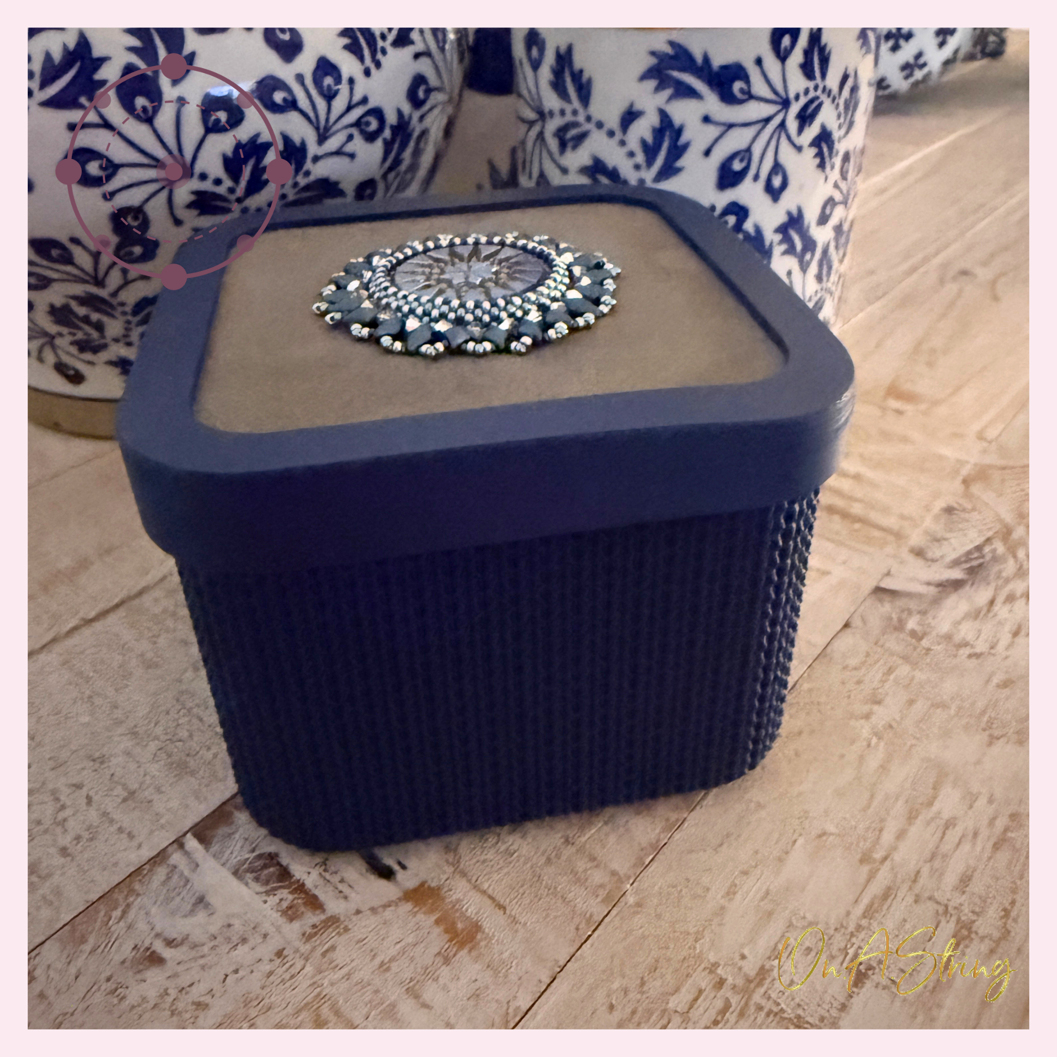 The Square Moments Box — Bead-Your-Own Lid | 3D Printed Trinket & Catchall Box