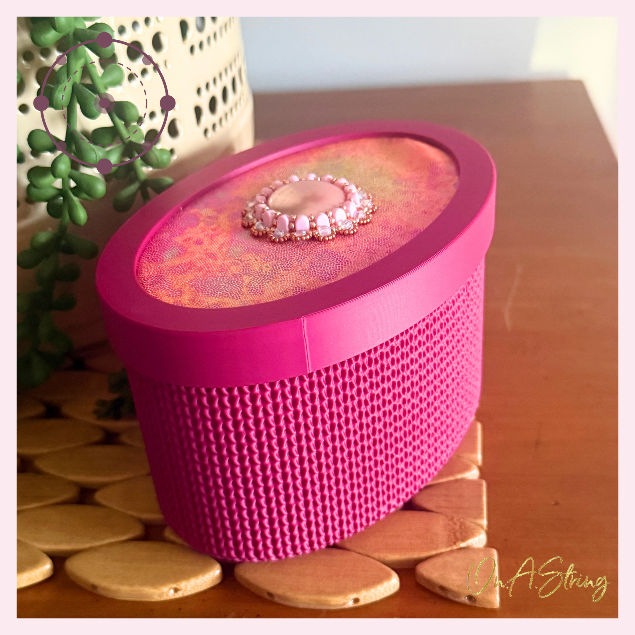 The Oval Moments Box — Bead-Your-Own Lid | 3D Printed Trinket & Catchall Box
