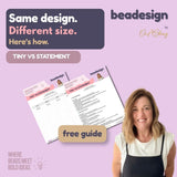 Tiny V Statement Beading Free Printable | Beadesign by On A String