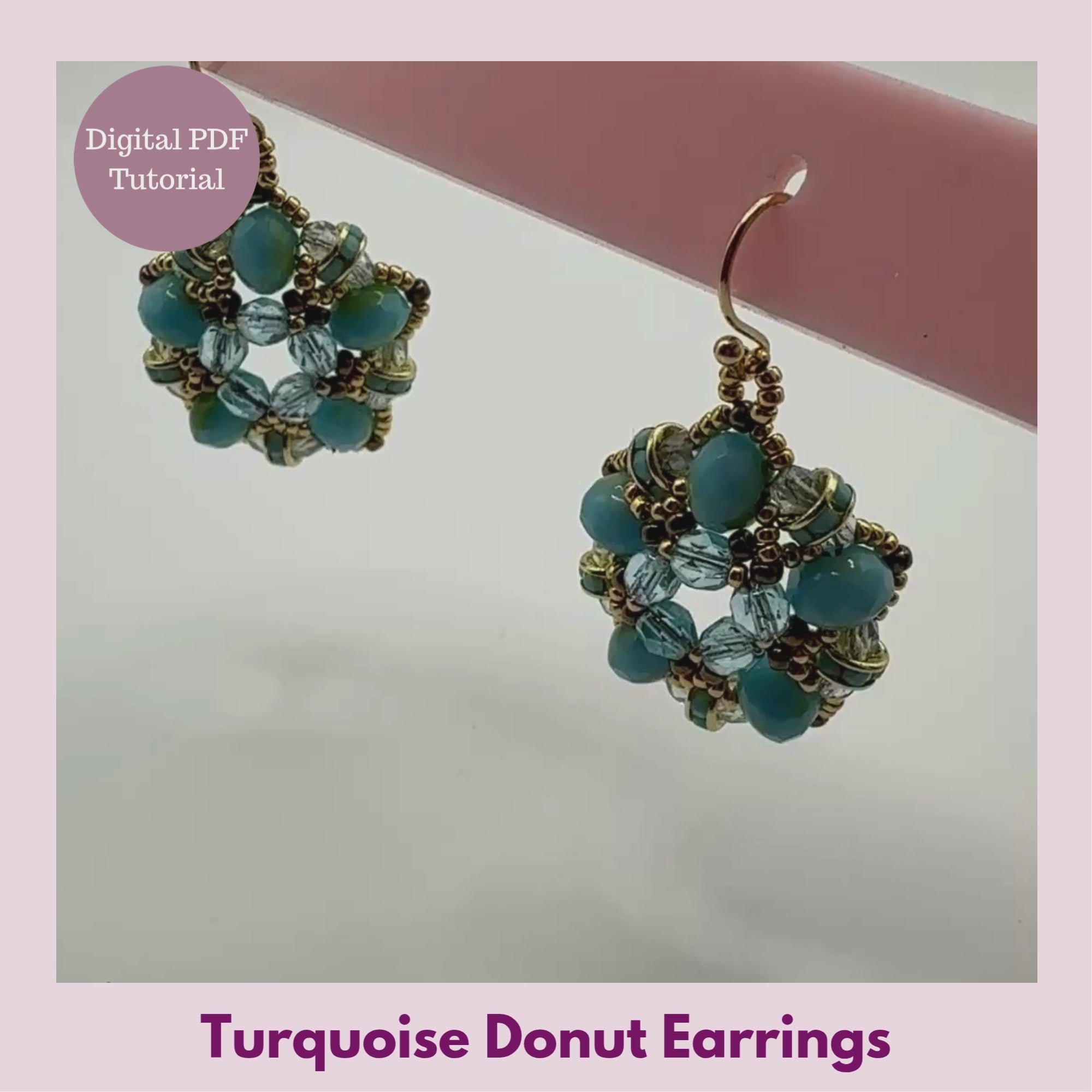 Turquoise Donut Earrings